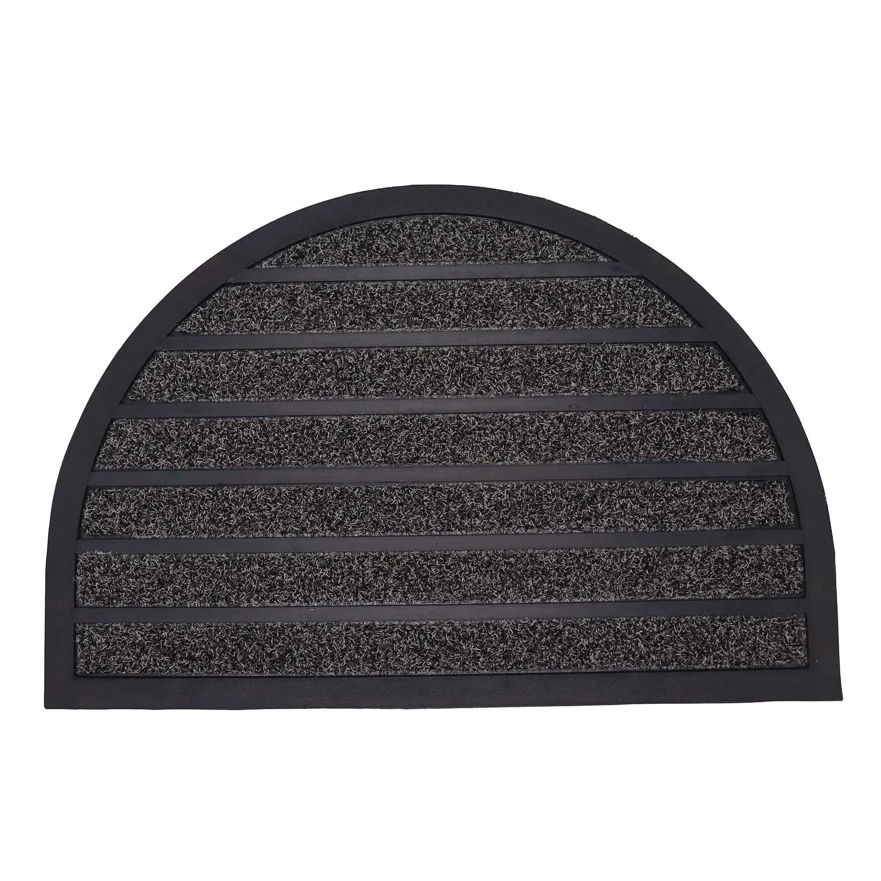 Halfmoon Entryway Mat - Black & Grey 400 X 600