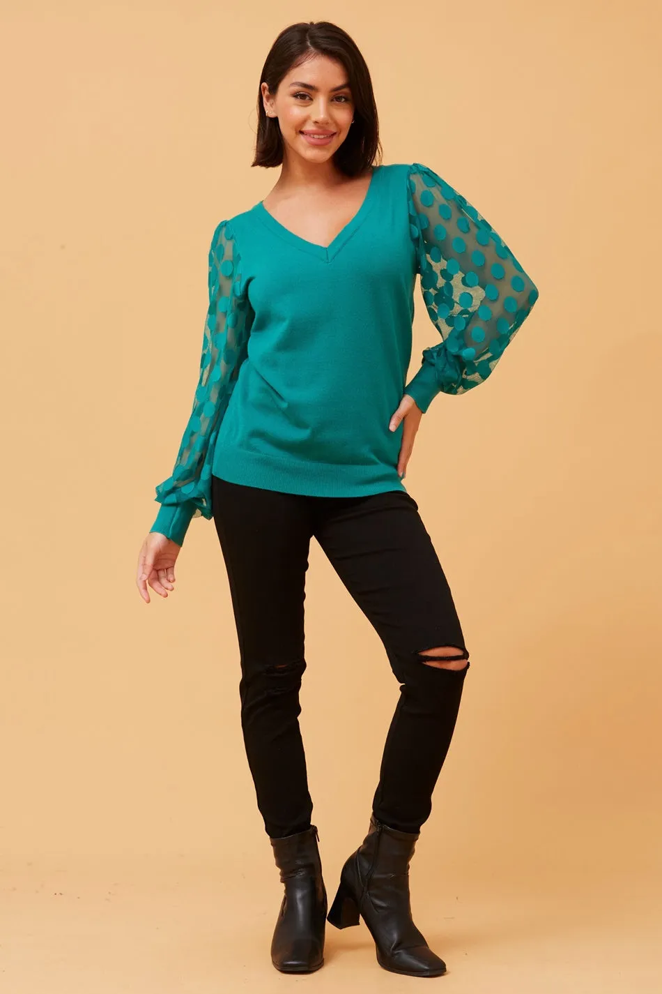 HENRIETTA POLKA DOT KNIT JUMPER