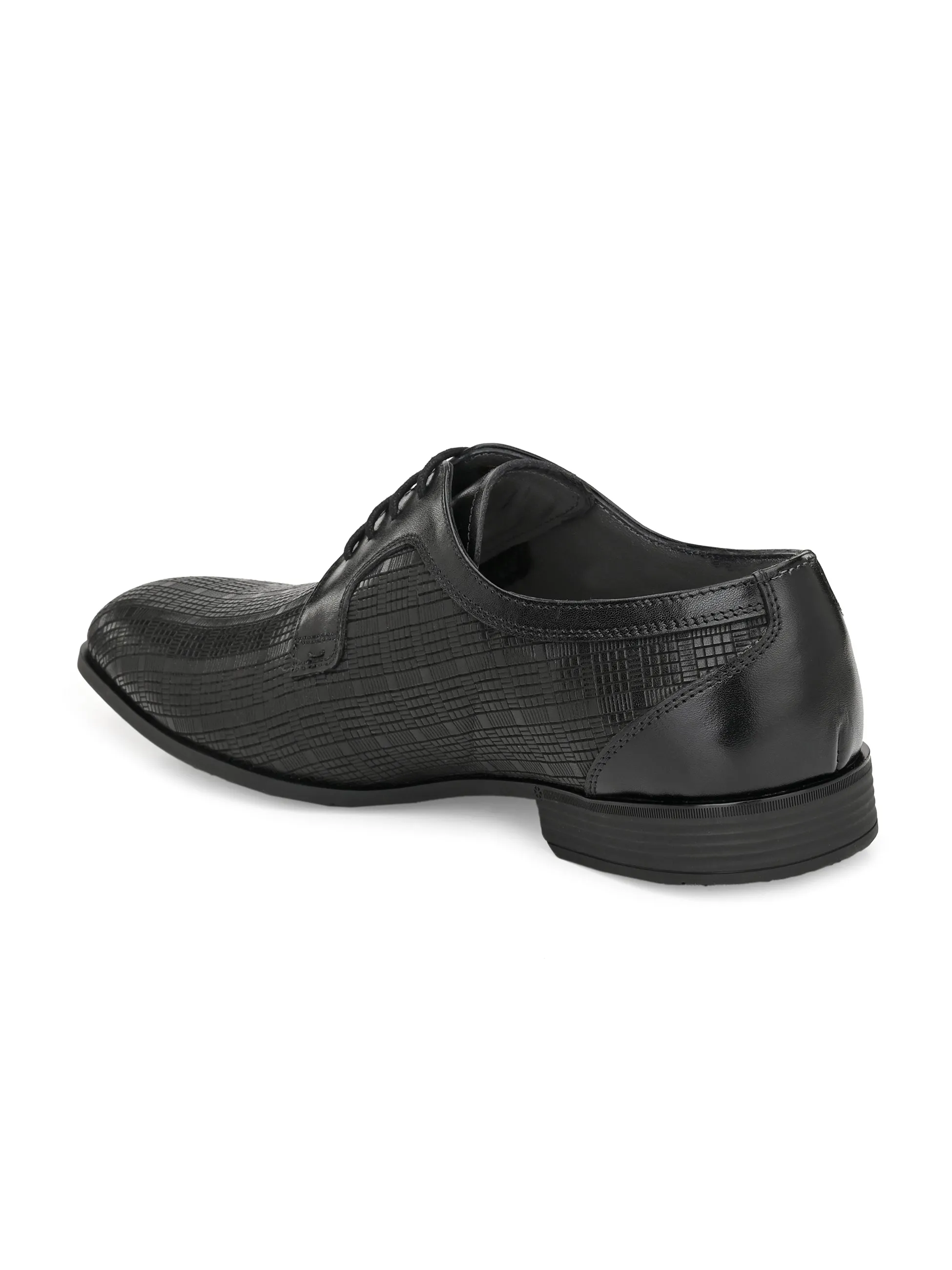 Hitz Men's Black Leathet Party Wear Lace up Shoes