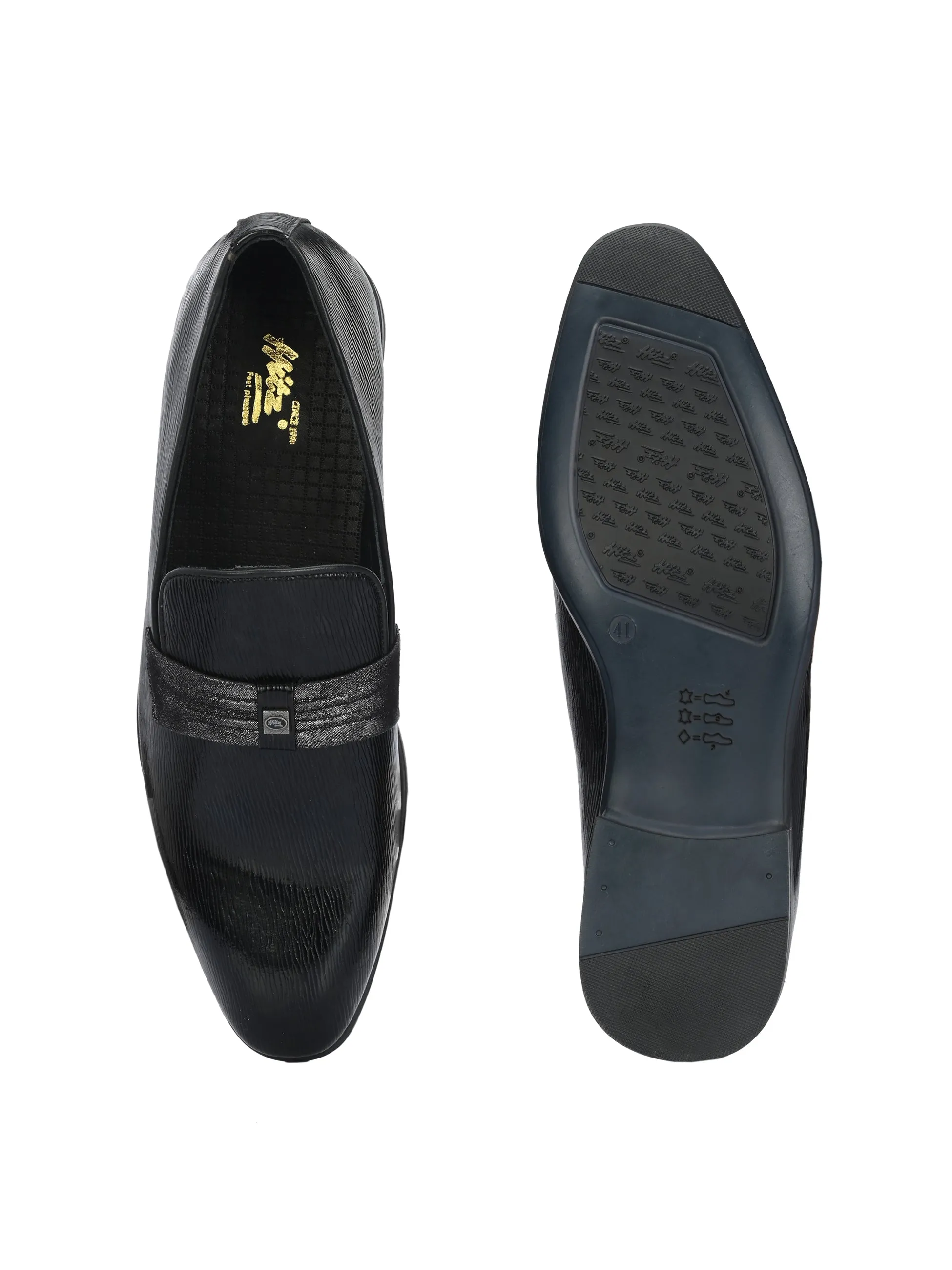 HITZ6347-Men's Black Leather Formal Shoes