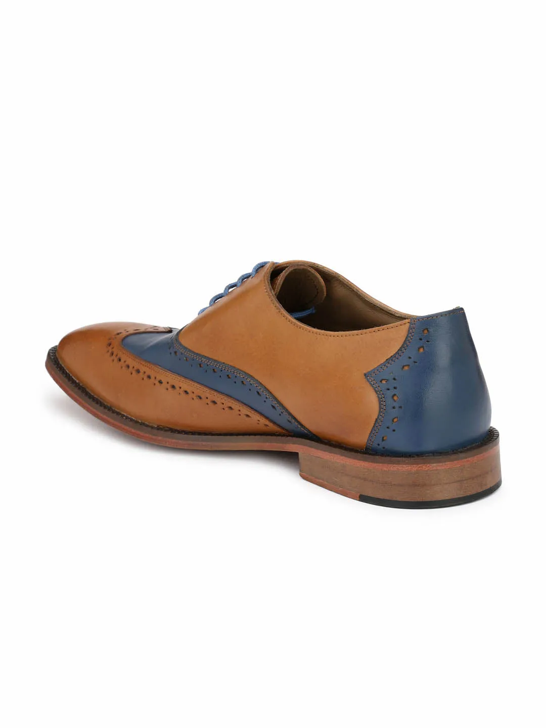 HITZ7101 Men's Tan Leather Formal  Lace-Up Shoes