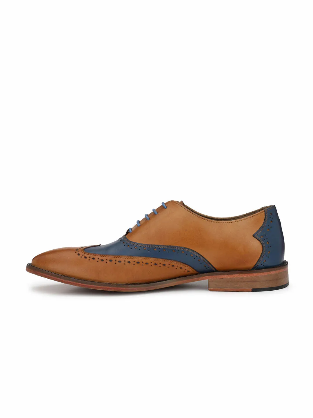 HITZ7101 Men's Tan Leather Formal  Lace-Up Shoes