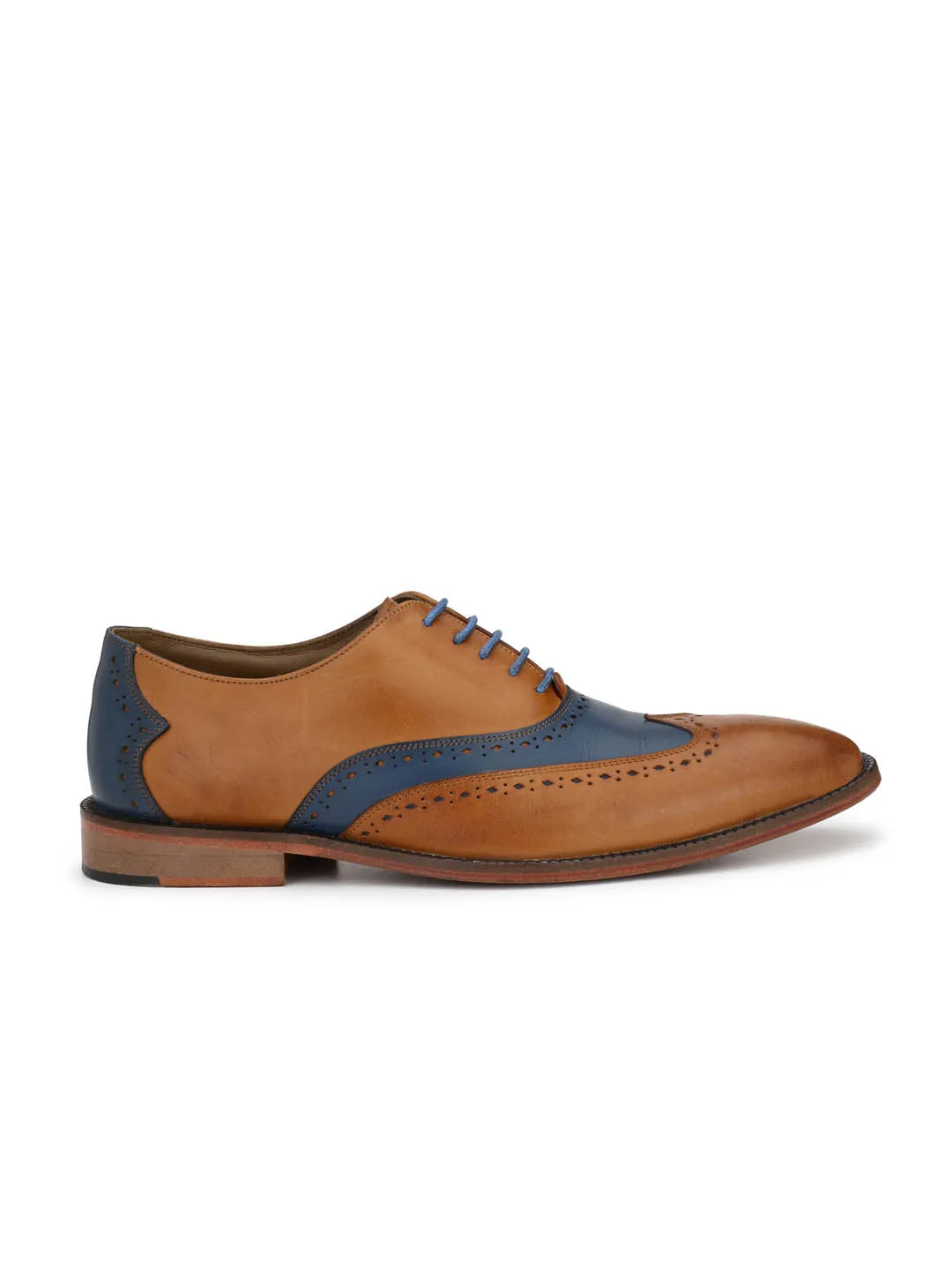 HITZ7101 Men's Tan Leather Formal  Lace-Up Shoes