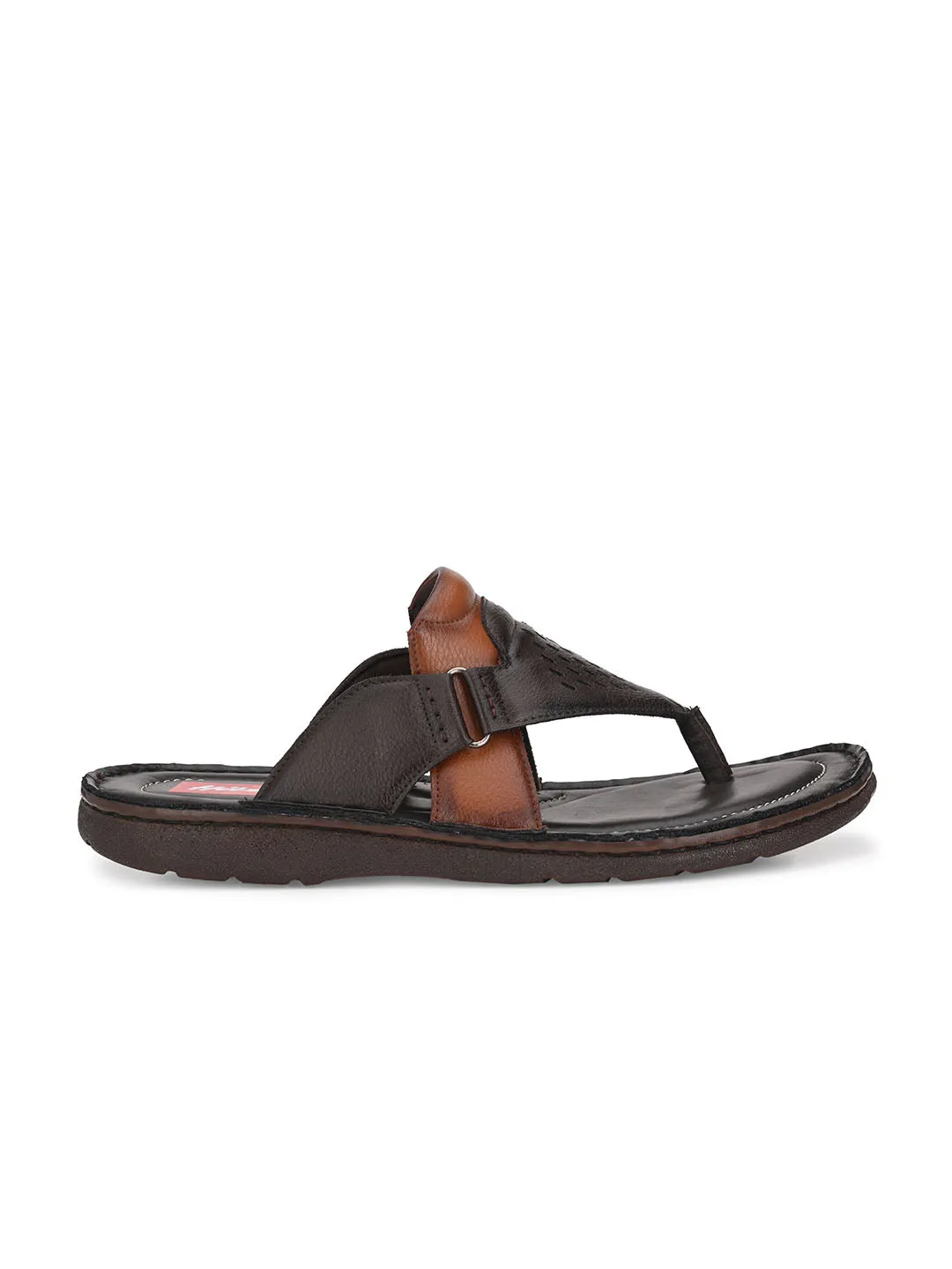 HITZMS_4103 Men's Brown Synthetic Daily Wear Open Slipper