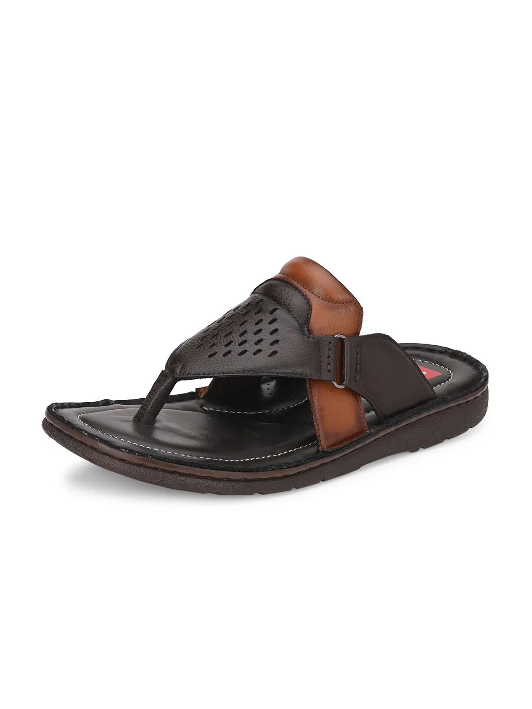 HITZMS_4103 Men's Brown Synthetic Daily Wear Open Slipper