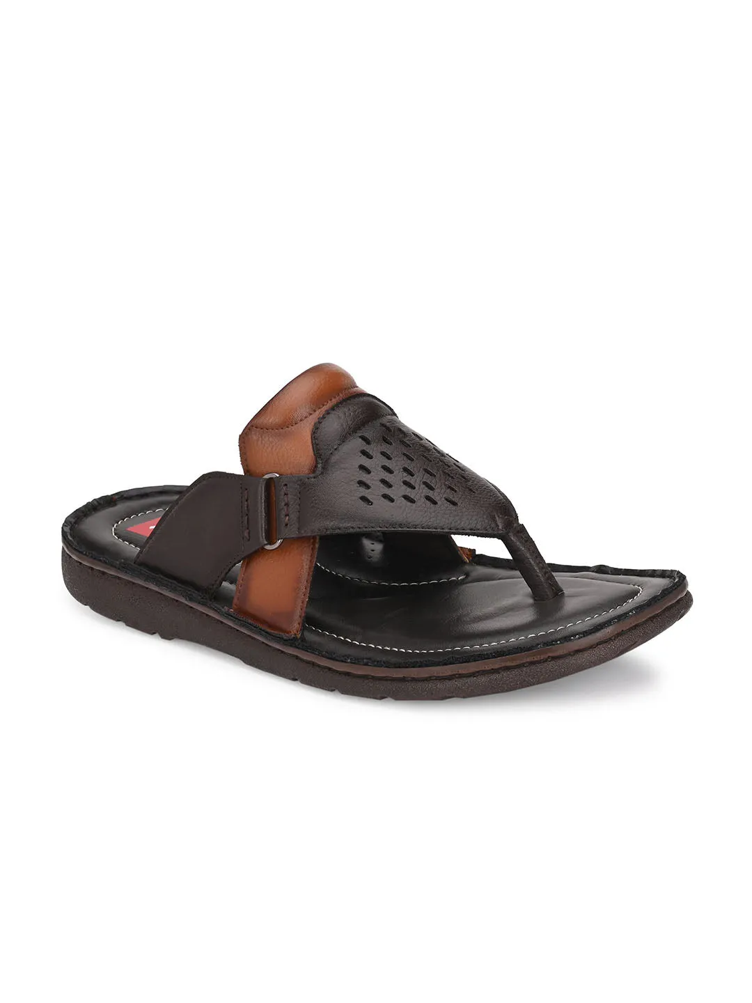 HITZMS_4103 Men's Brown Synthetic Daily Wear Open Slipper