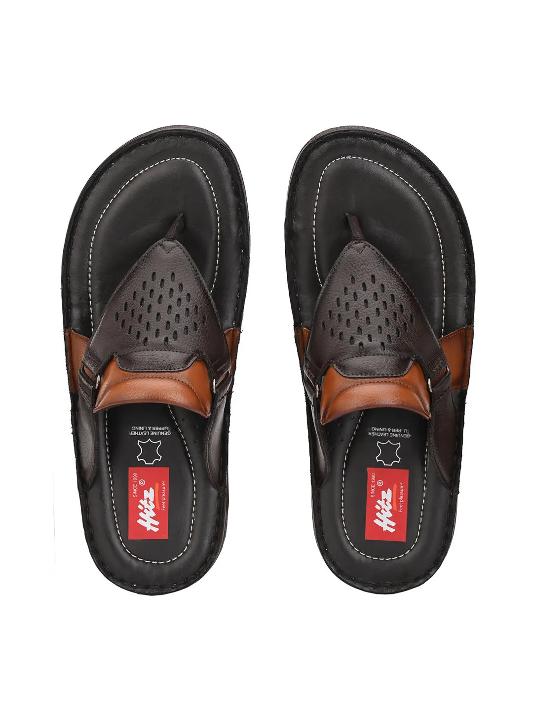 HITZMS_4103 Men's Brown Synthetic Daily Wear Open Slipper