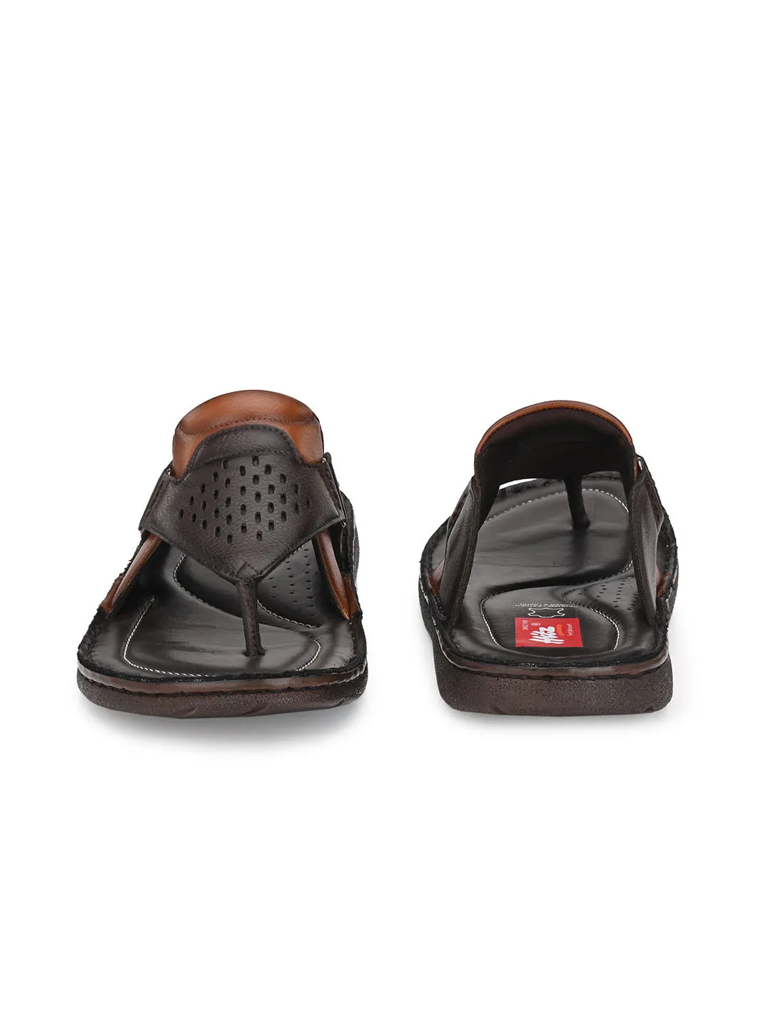 HITZMS_4103 Men's Brown Synthetic Daily Wear Open Slipper