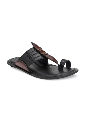 HITZMS_5814 Men's Black Synthetic Daily Wear Open Slipper