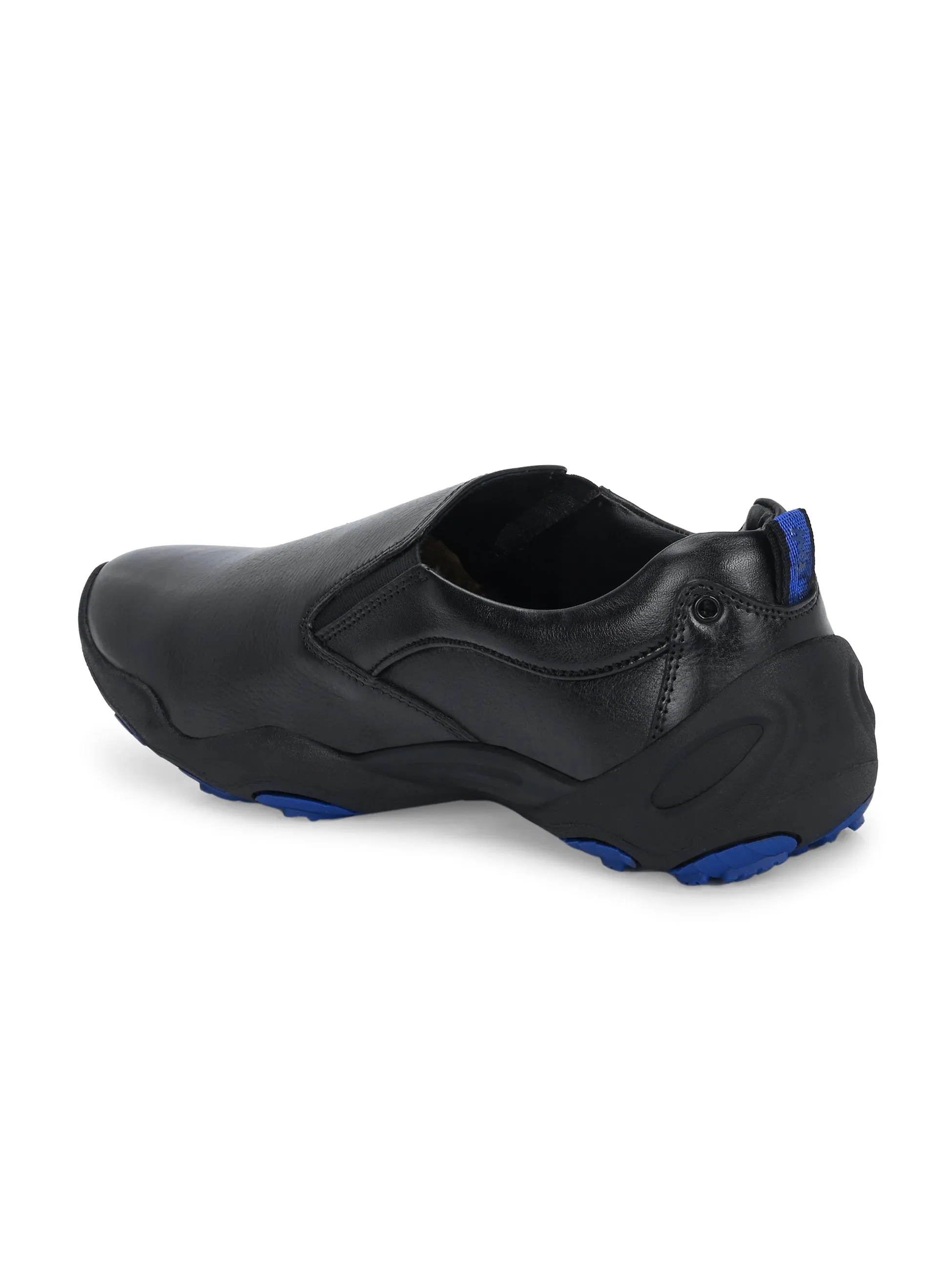 HITZS_55 Men's Black Leather Shoes