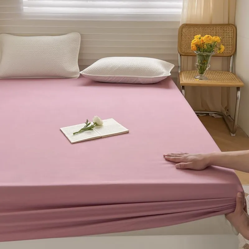 Homestic Single Bed Mattress ProtectorBed Protecter with Elastic 120x200 CM (Pink)