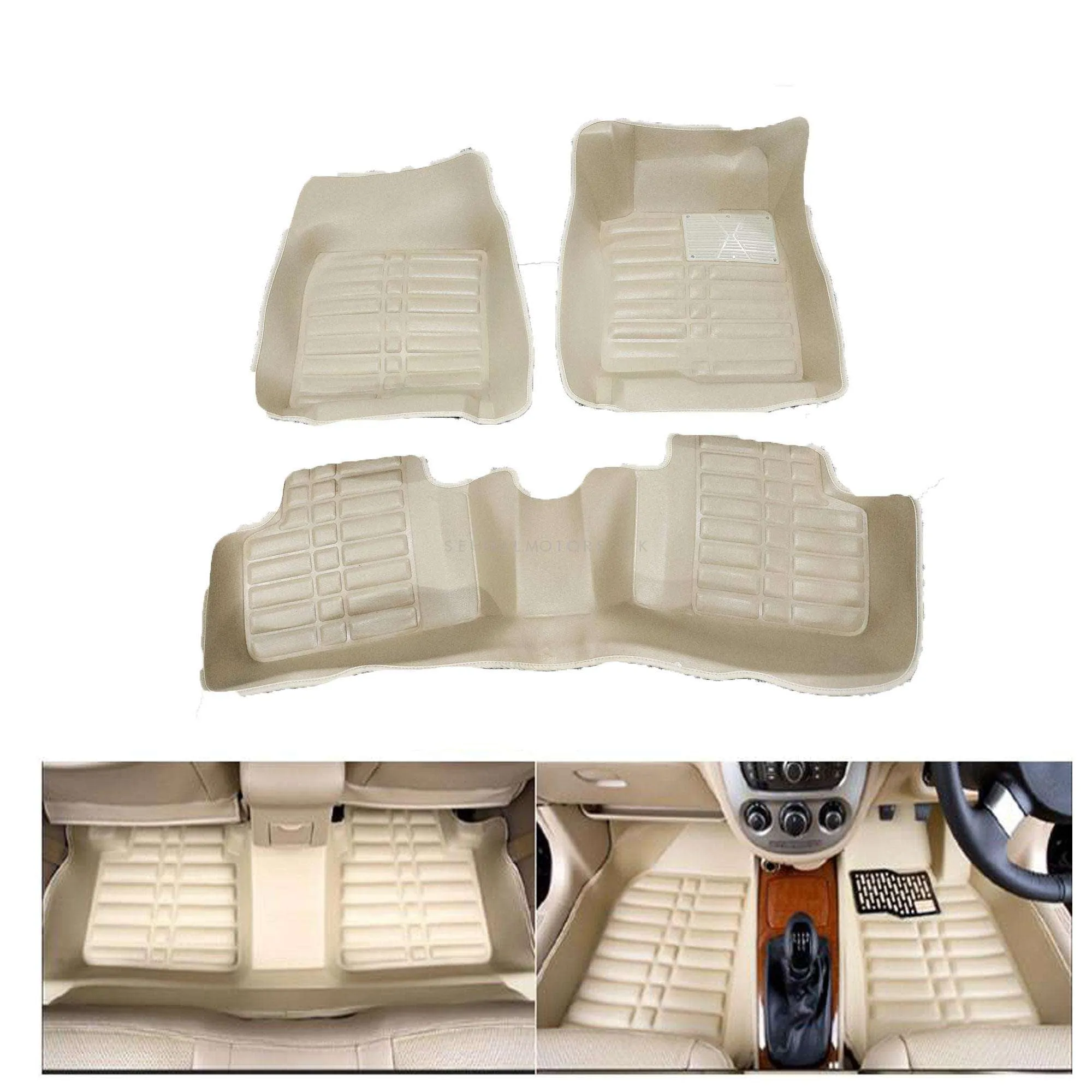 Honda Civic 5D Custom Floor Mat Beige 3 Pcs - Model 2016-2024 - Car Interior Mats