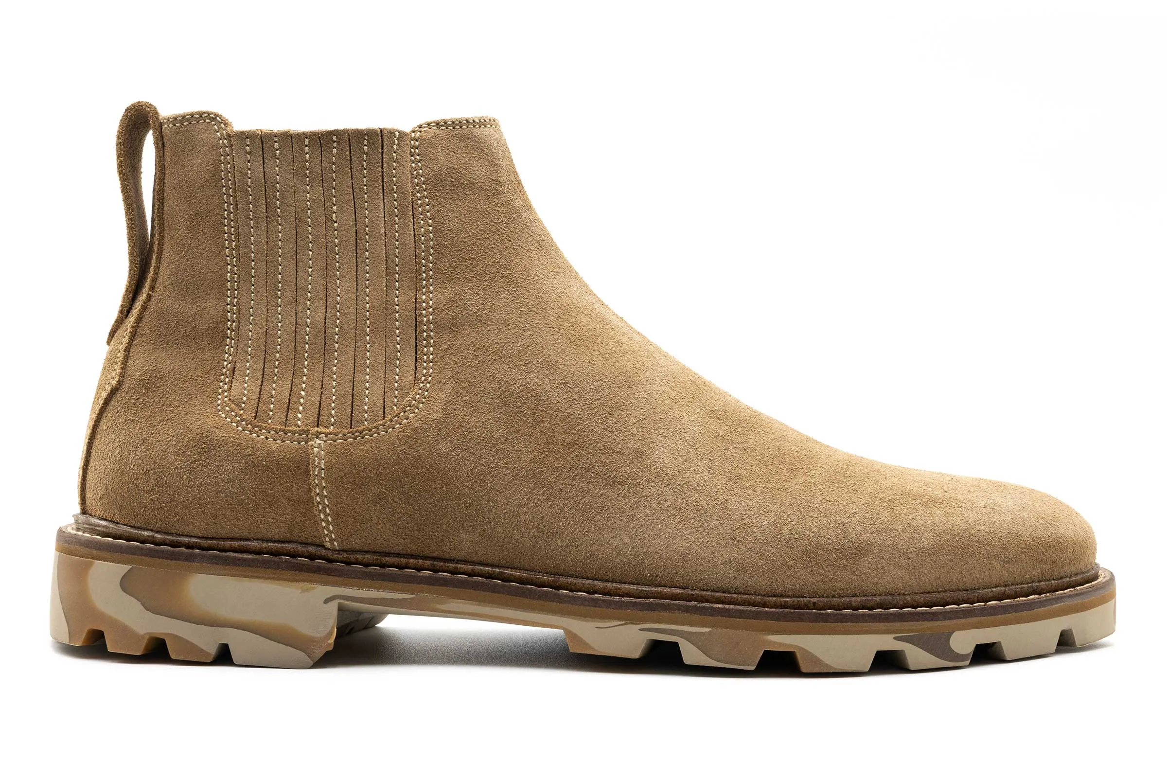 Huntley Suede Chelsea Boots - Khaki