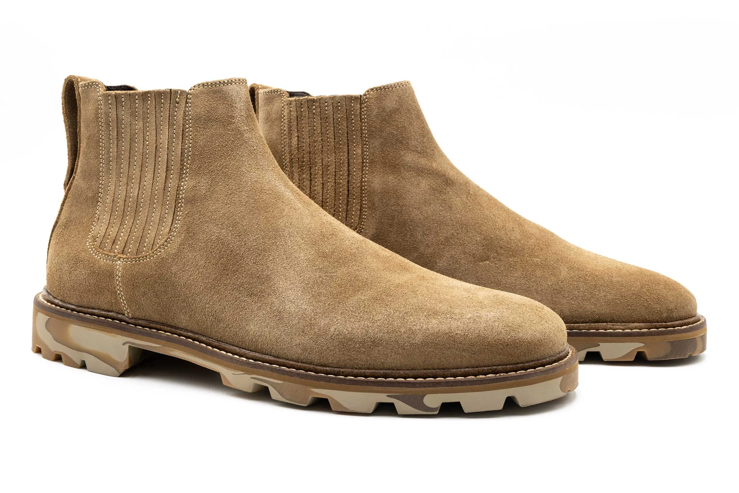 Huntley Suede Chelsea Boots - Khaki