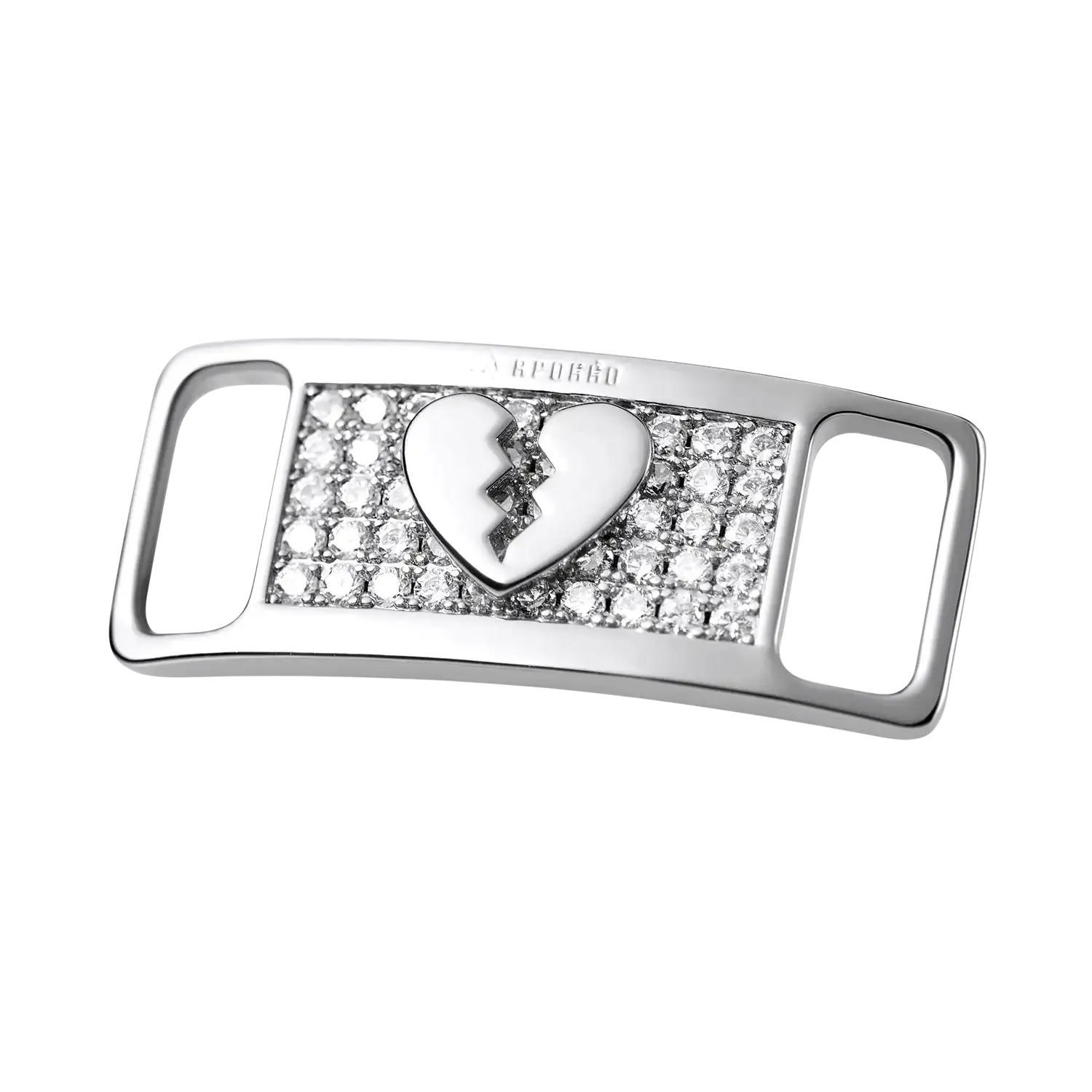 Iced Out Broken Heart Lace Lock