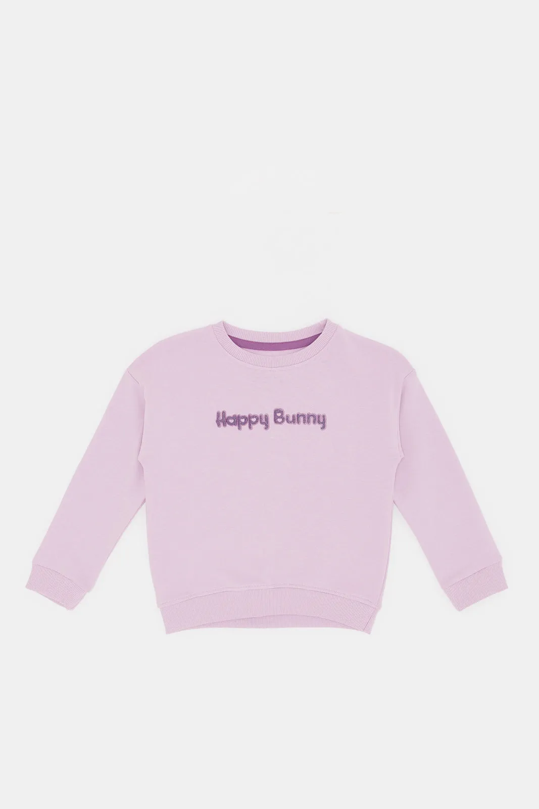 Infant Girls Lilac Printed Sweatshirt