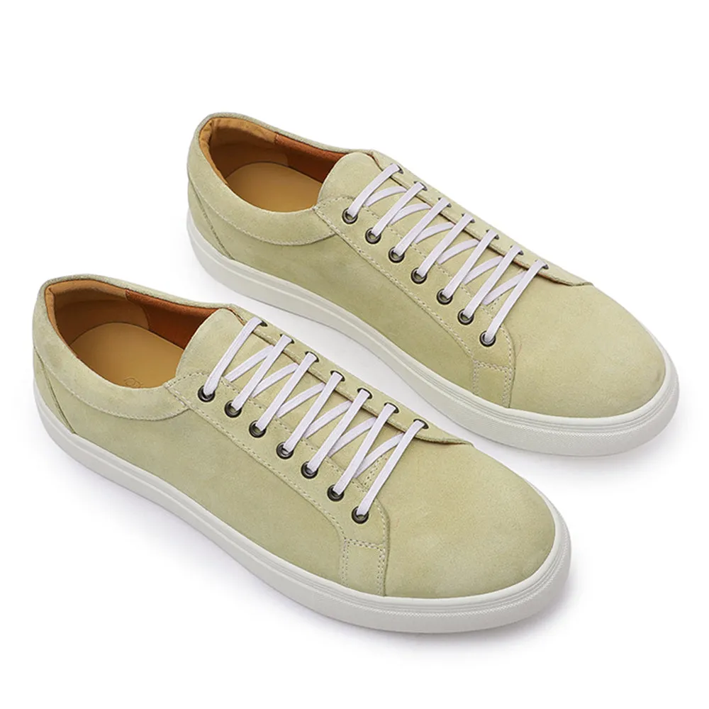 Italian Style Solid Genuine Cow Leather Sneakers