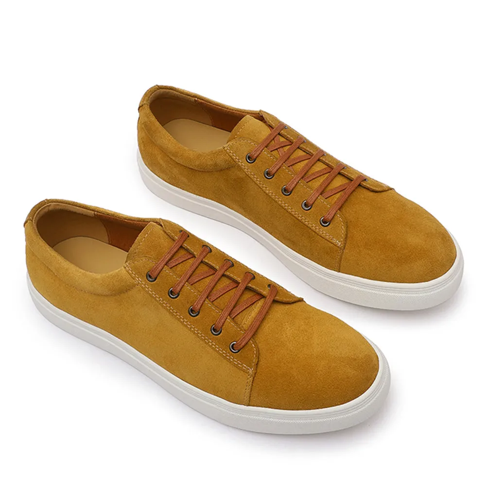 Italian Style Solid Genuine Cow Leather Sneakers