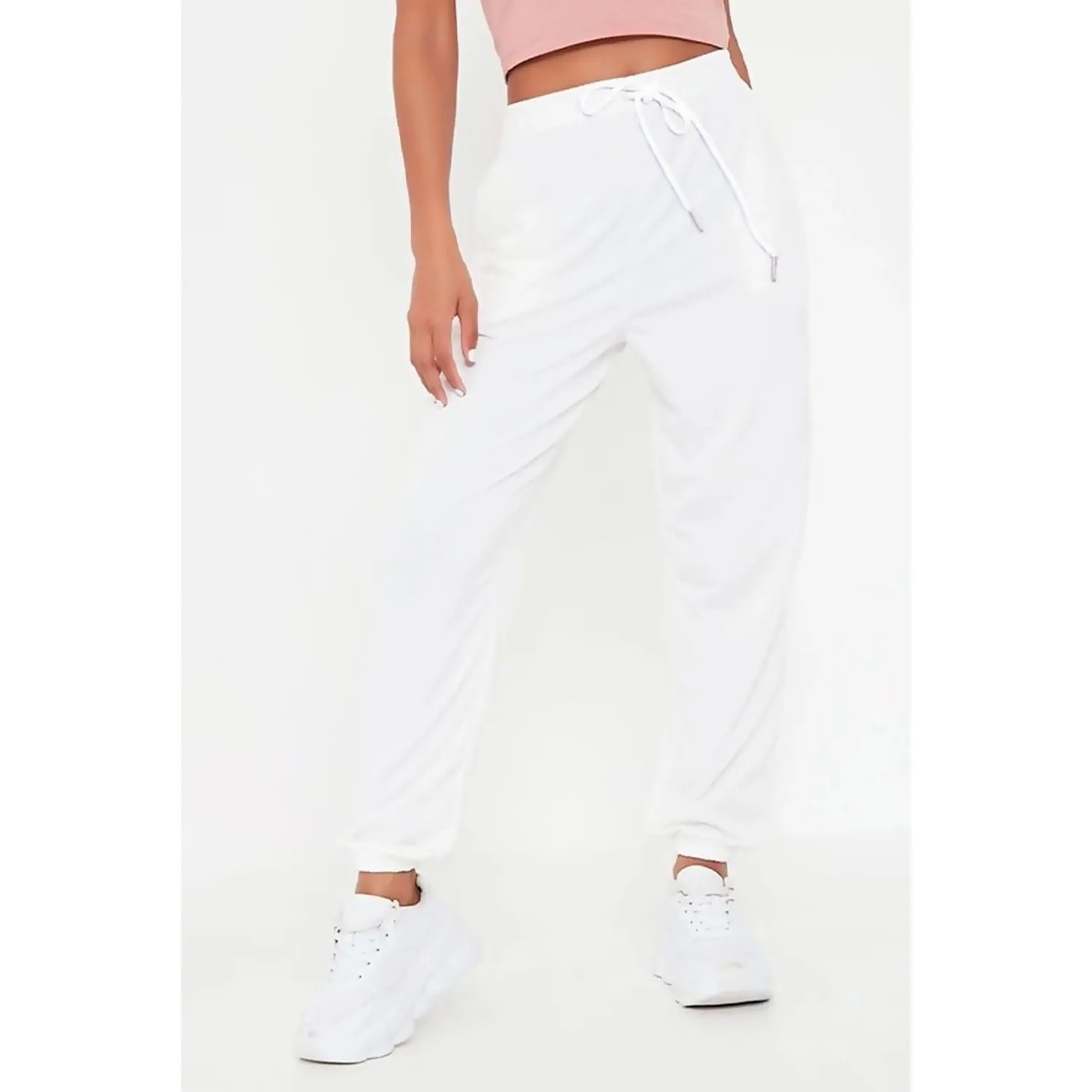 Ivory High Waist Loopback Jogger