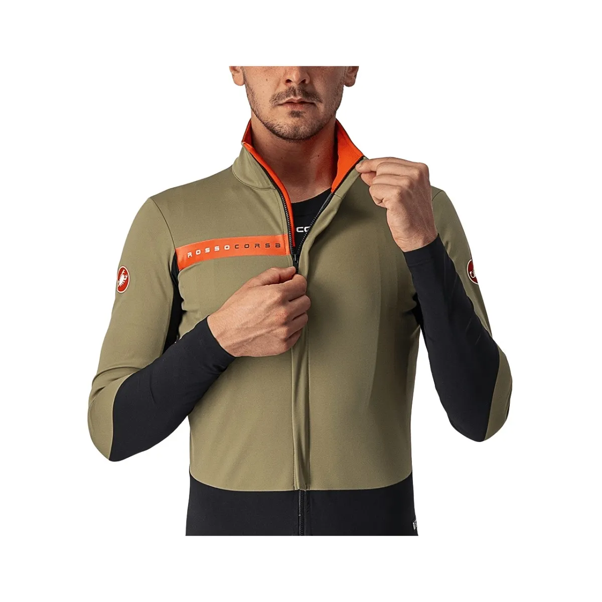 Jacket Castelli Beta Ros Olive Green Black