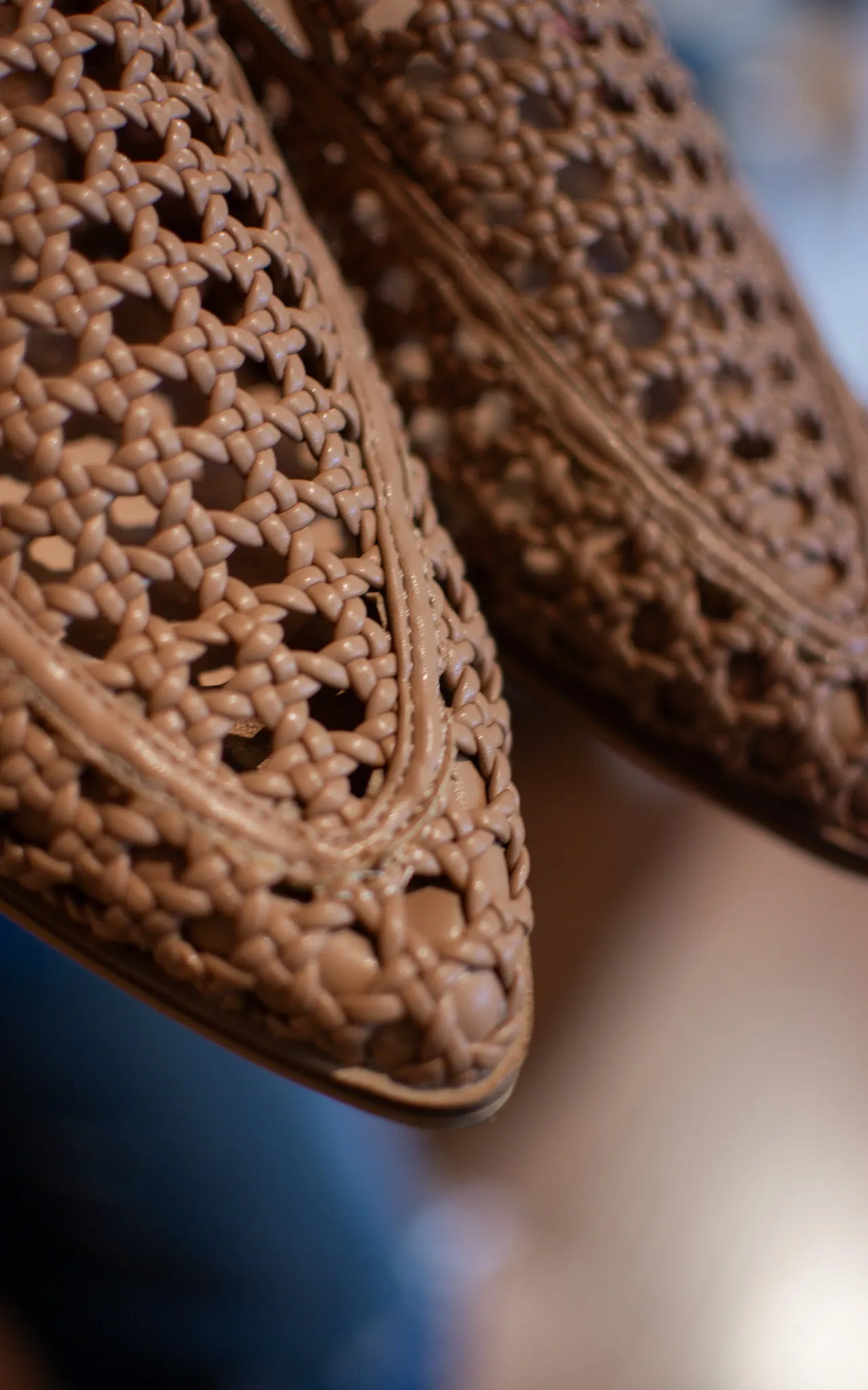 Jalissa Leather Woven Mules