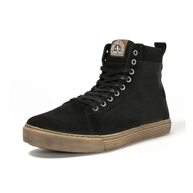 John Doe Motorcycle Sneakers Neo Black / Brown CE Approved