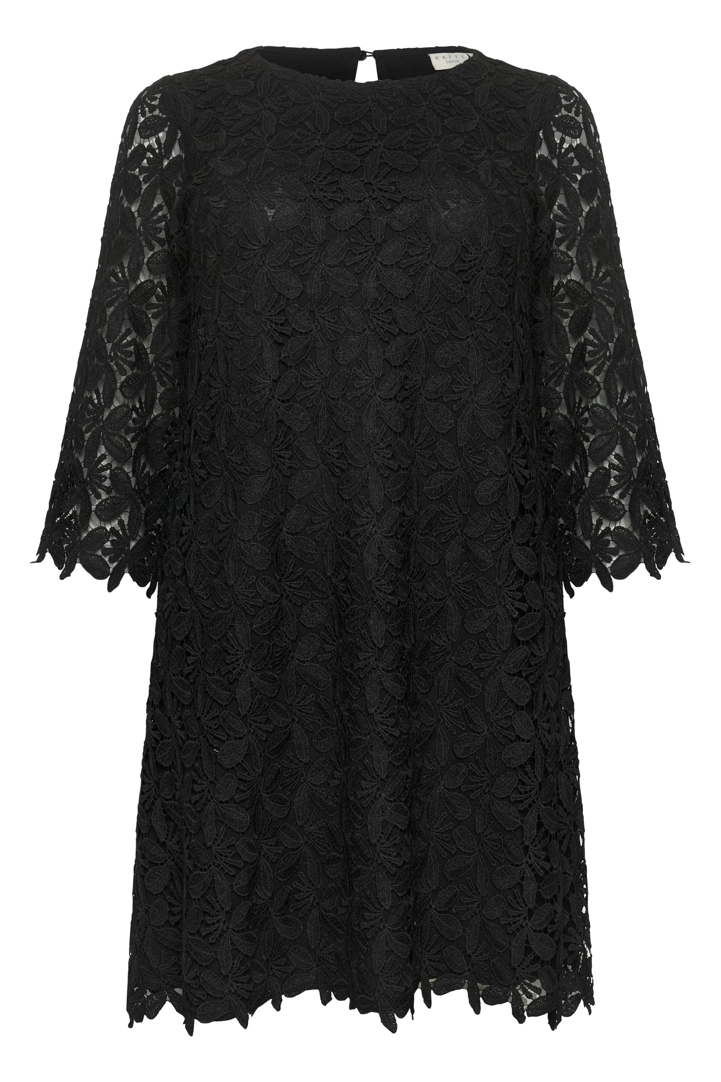 Kaffe Curve Emma Lace Dress in Black