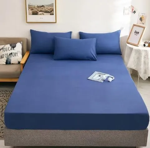 Kuber Industries Single Bed Mattress ProtectorBed Protecter with Elastic 120x200 CM (Blue)