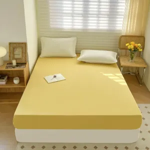 Kuber Industries Single Bed Mattress ProtectorBed Protecter With Elastic "90x200" CM (Yellow)