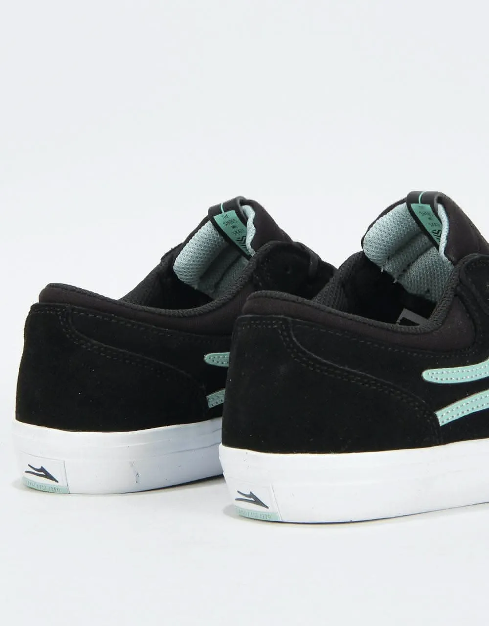 Lakai Griffin Skate Shoes - Black/Mint Suede