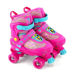 Large Pink Kids Roller Skates Boots