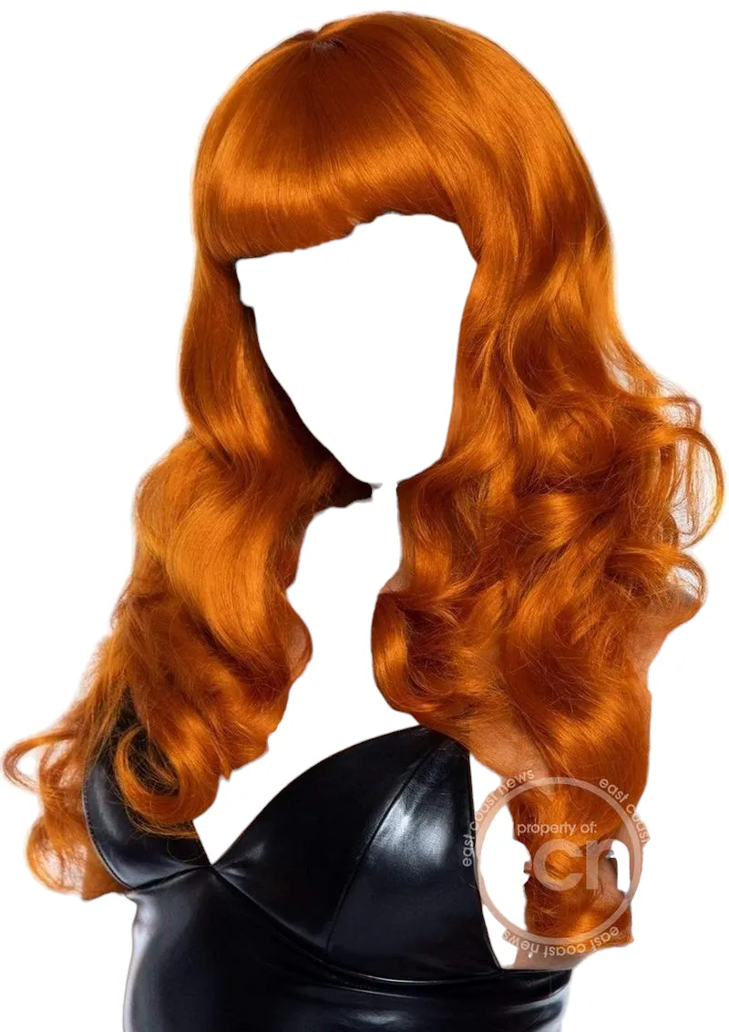 Leg Avenue Misfit 24" Long Wavy with Bangs Wig Ginger One Size