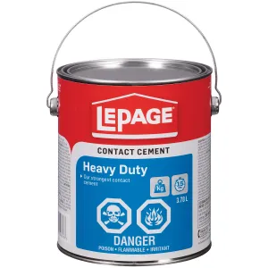 LePage Contact Cement Heavy Duty 3.8L, Clear