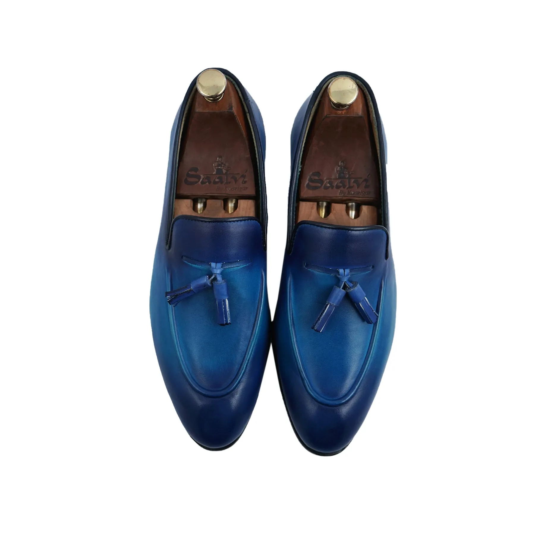 Loafers With Tassels Blue