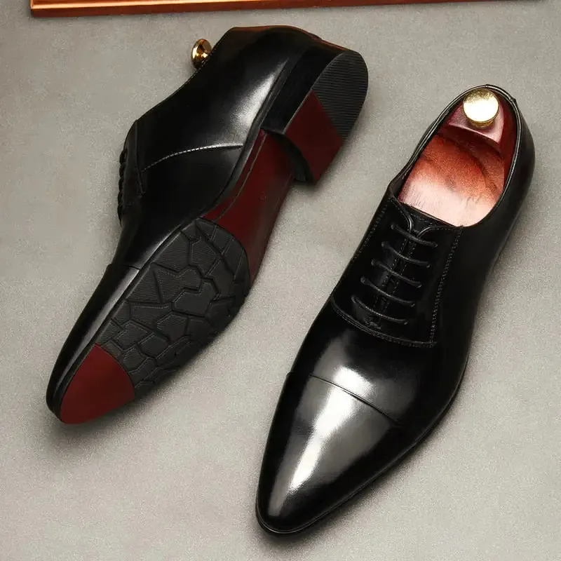 Luxury Red bottom Leather Oxford Shoes