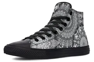 Mandala Bloom High Top Shoes