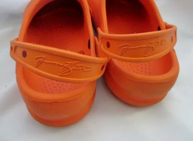 Mens CROCS BISTRO MARIO BATALI Slip on Clog Shoes Sandals Vegan ORANGE TANGERINE 15 NEON BRIGHT