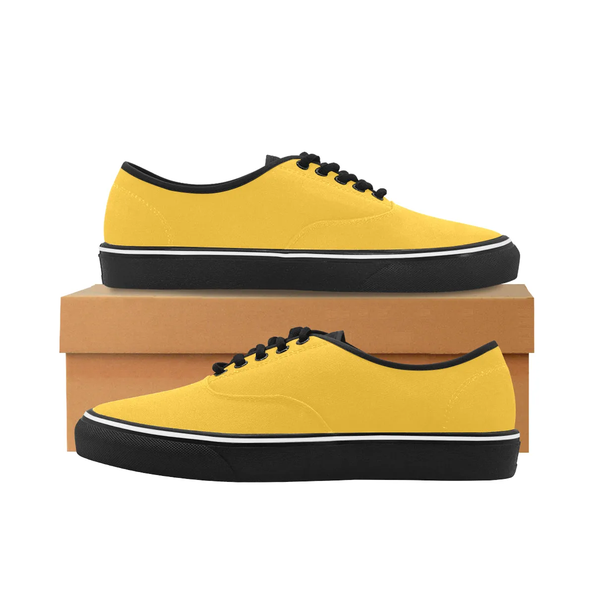 Men's Mango Yellow Canvas Low Top Shoes