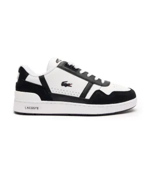 Men's T-Clip Logo Leather Trainers  White/Black