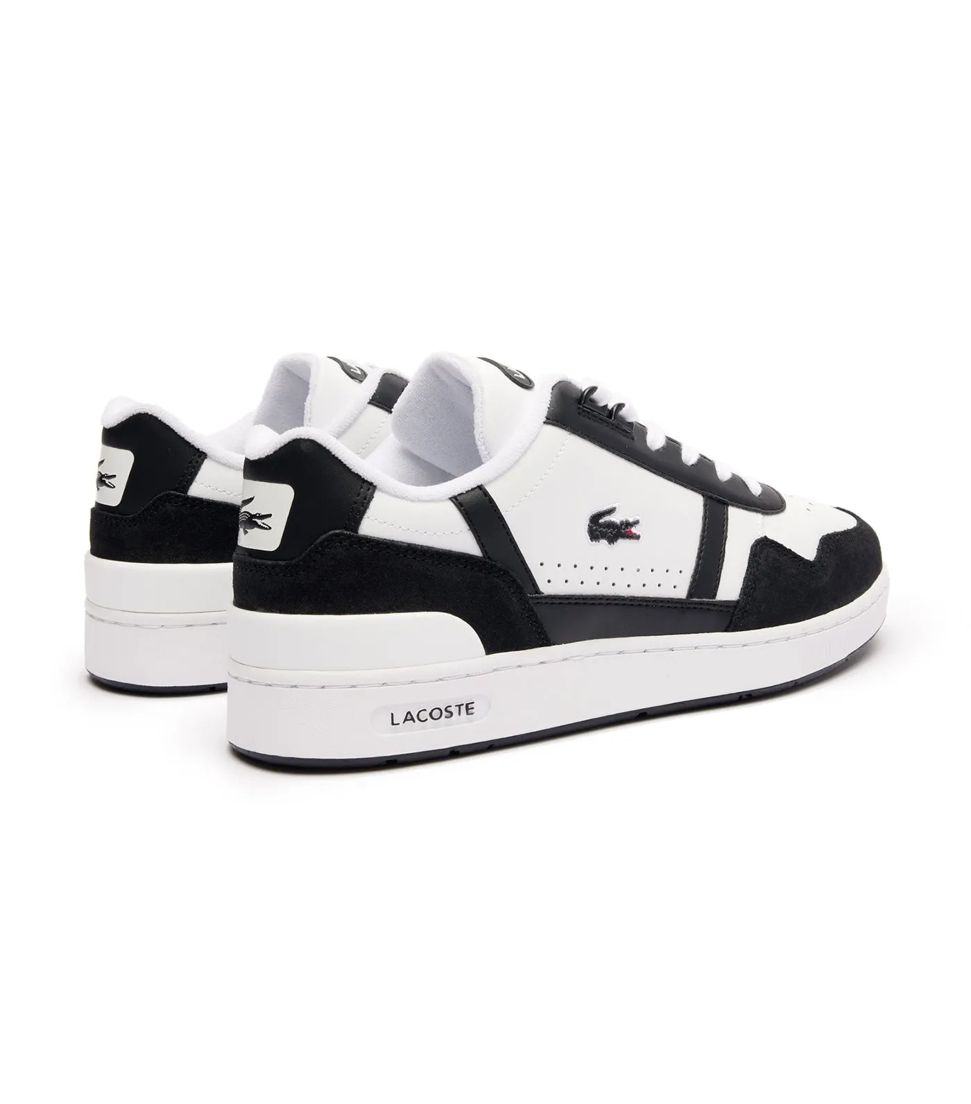 Men's T-Clip Logo Leather Trainers  White/Black