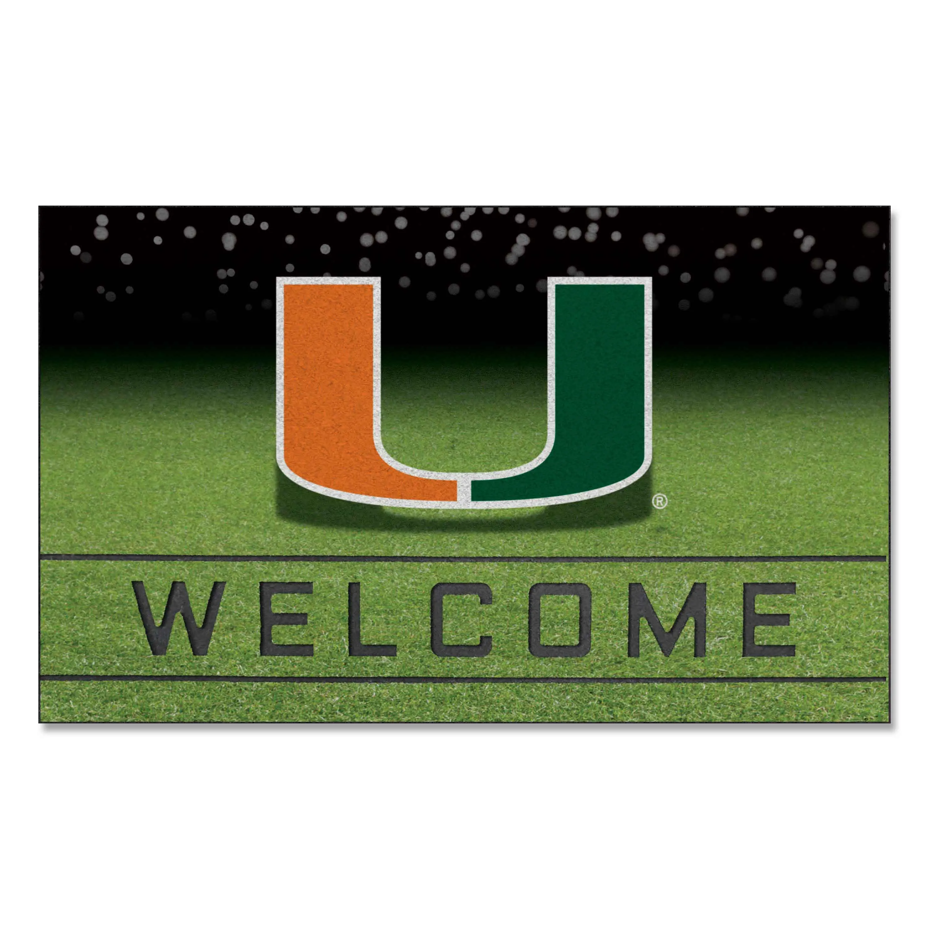 Miami Hurricanes Rubber Door Mat - 18in. x 30in.