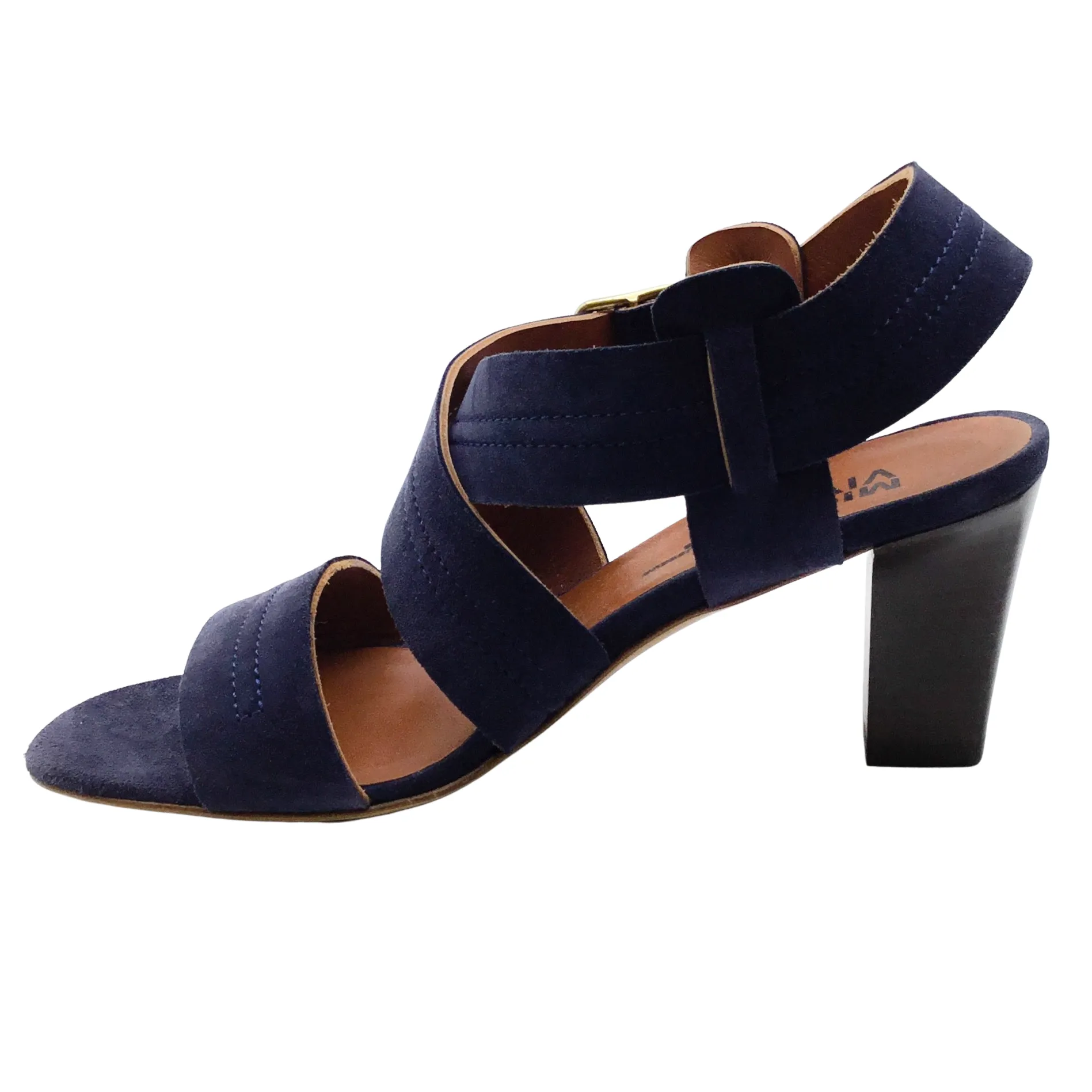 Michel Vivien Blue Suede Camina Sandals