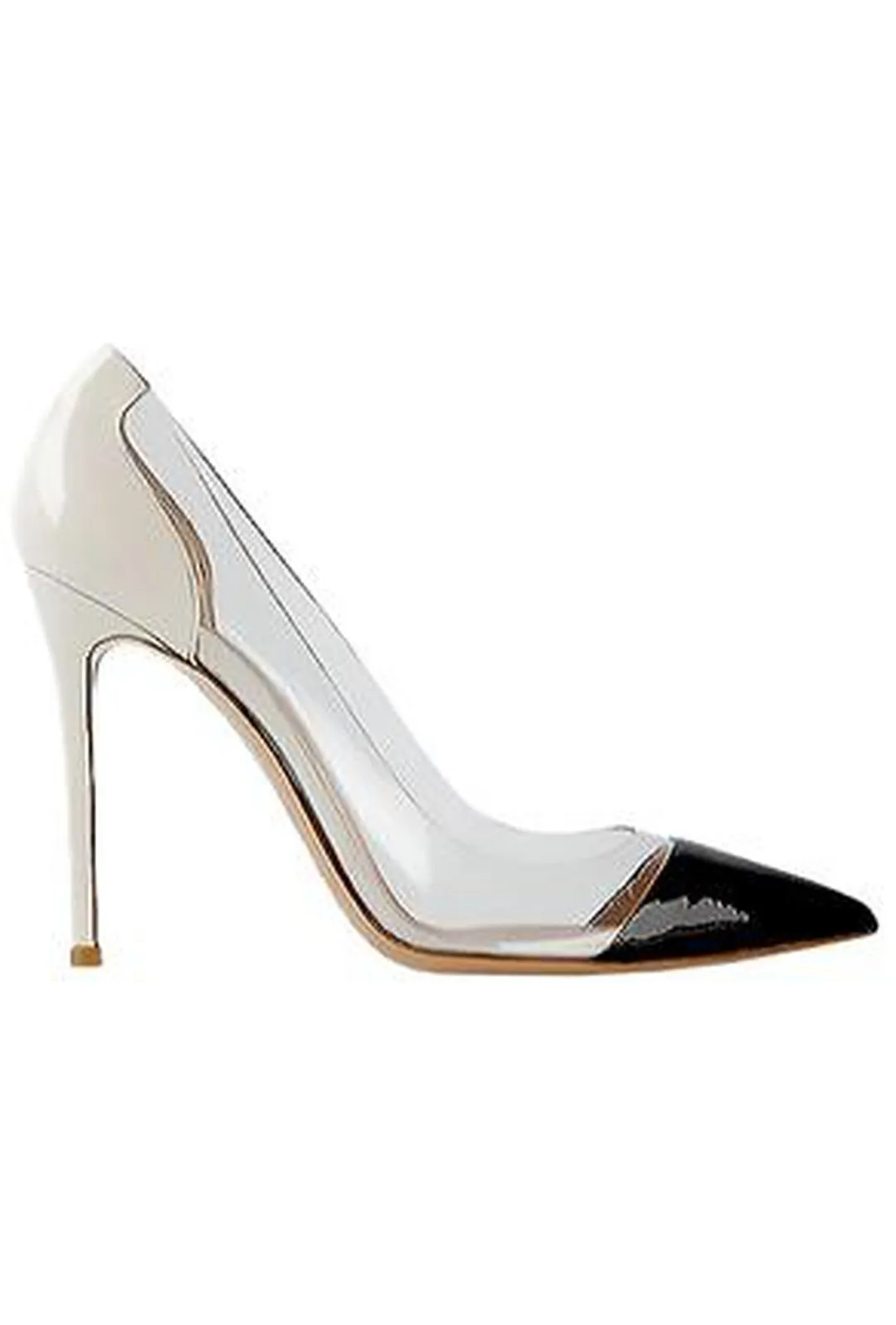 MONI - 2-TONE TRANSPARENT PUMPS HEELS