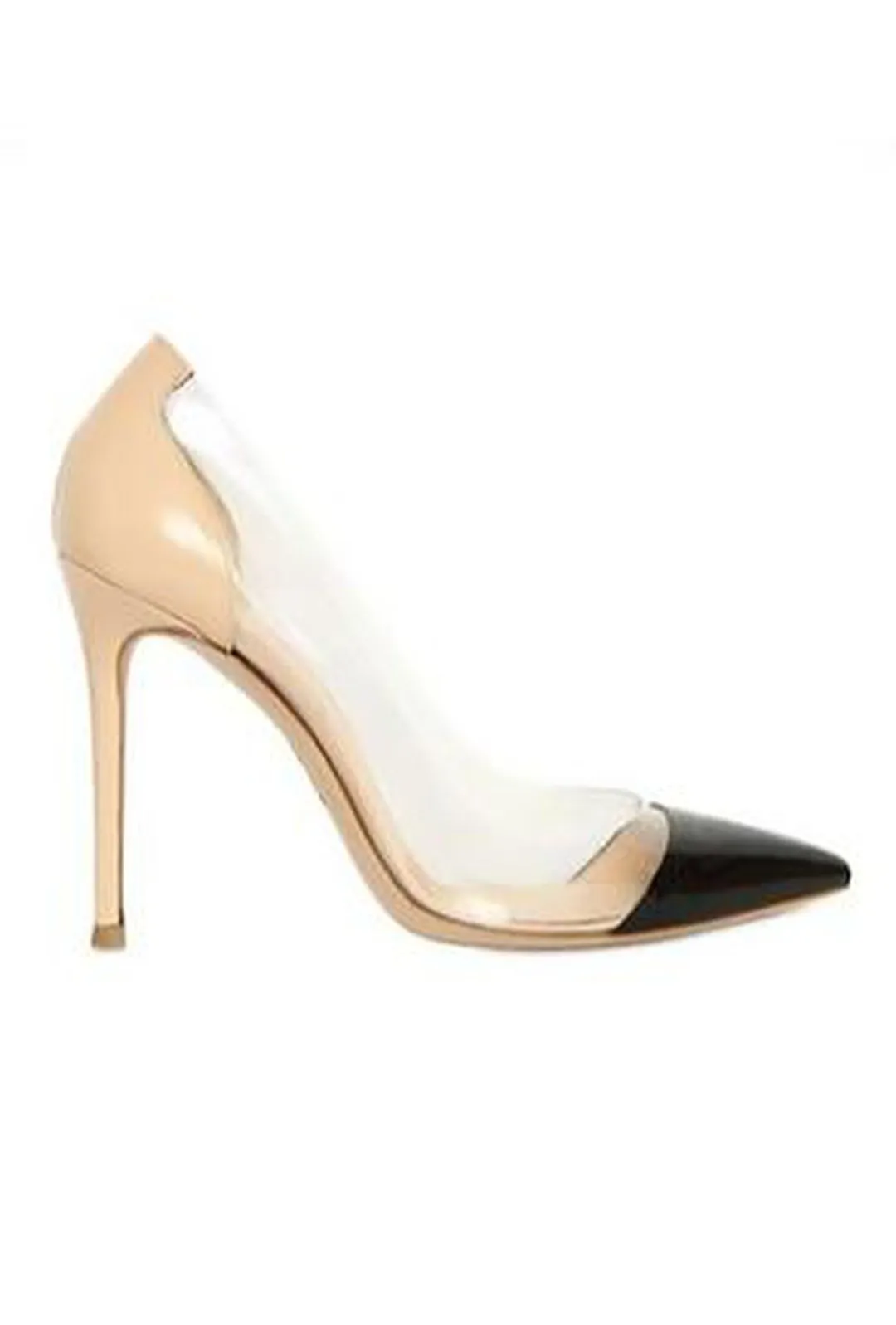 MONI - 2-TONE TRANSPARENT PUMPS HEELS