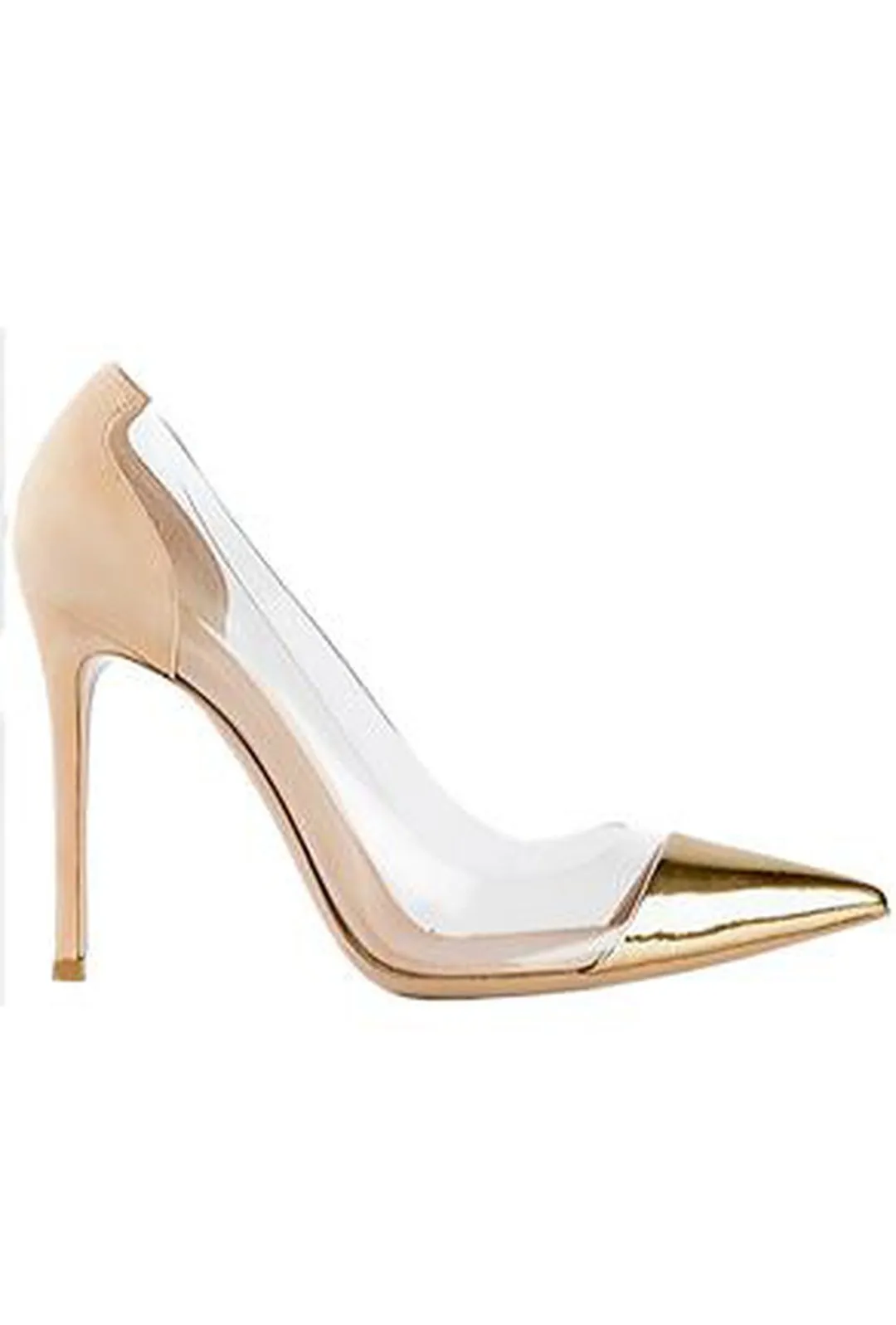 MONI - 2-TONE TRANSPARENT PUMPS HEELS