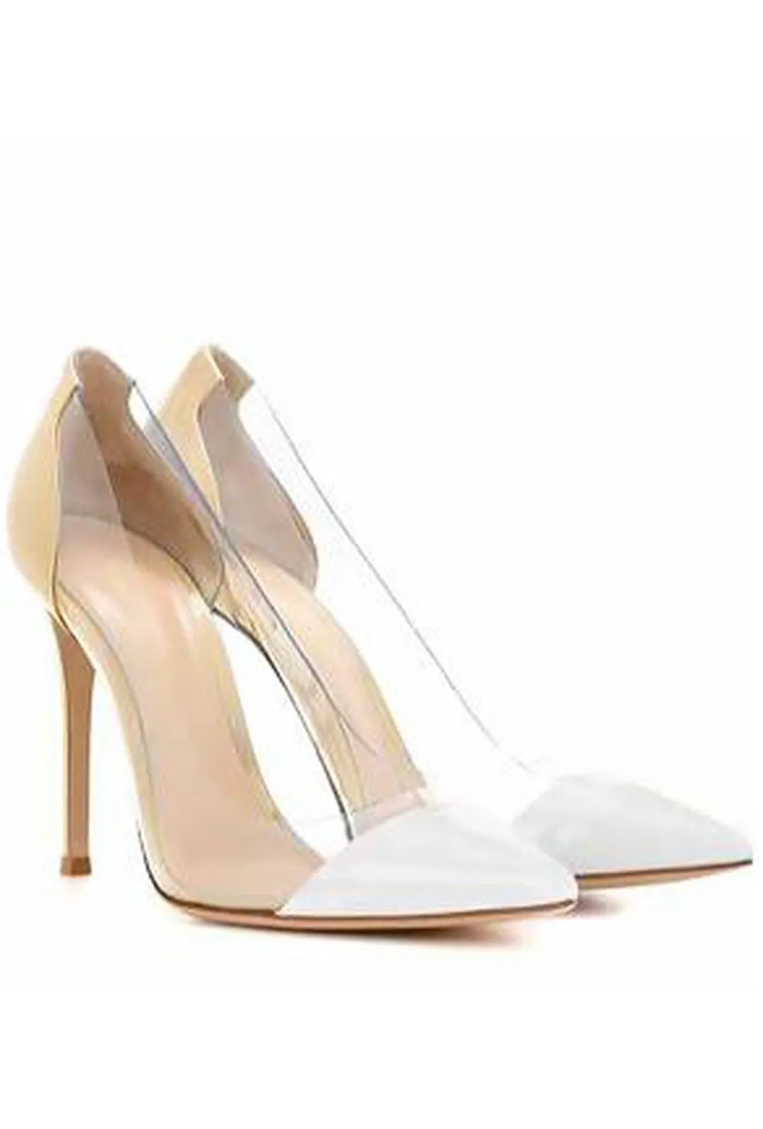 MONI - 2-TONE TRANSPARENT PUMPS HEELS