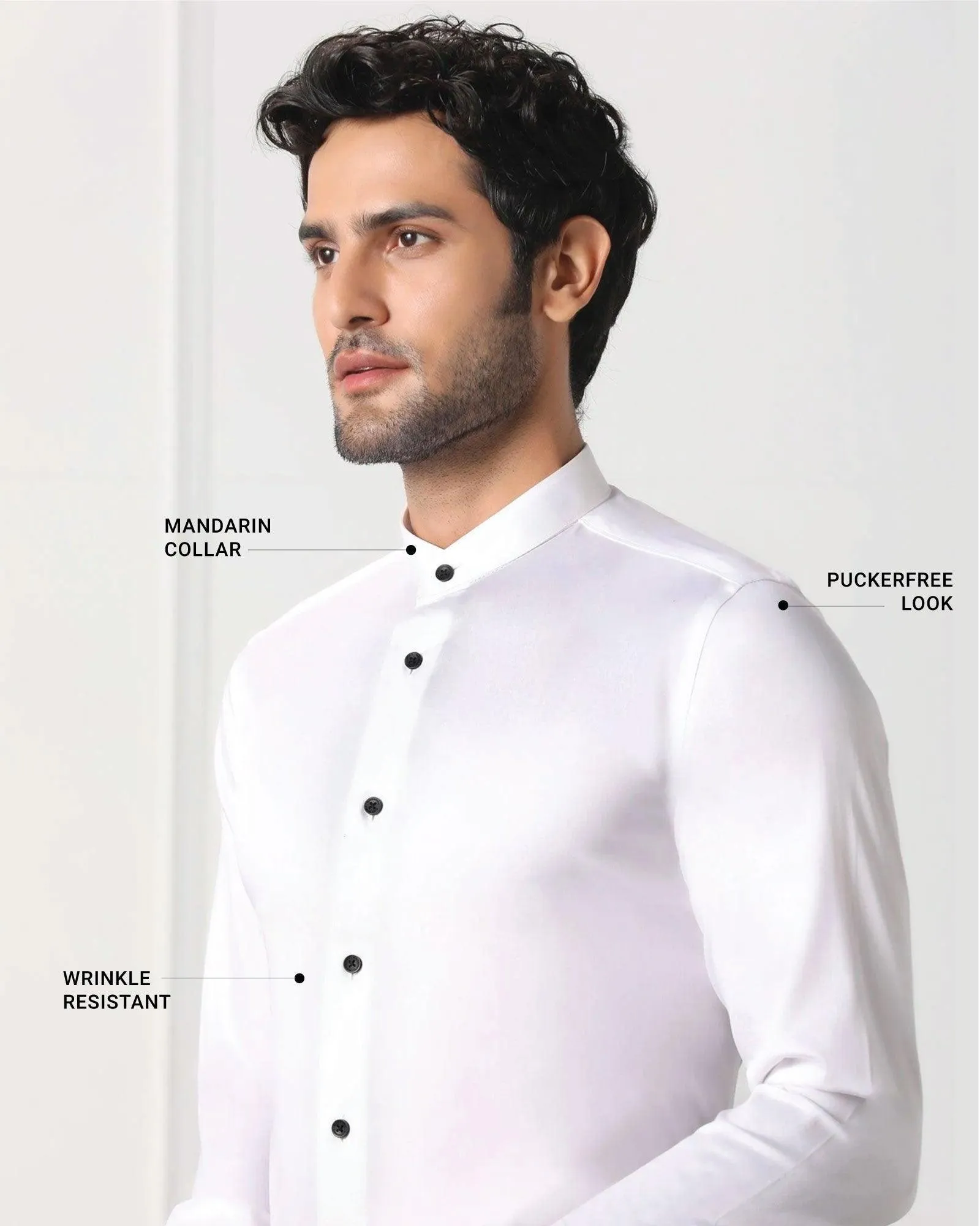 Must Haves Formal White Solid Shirt - Sailor