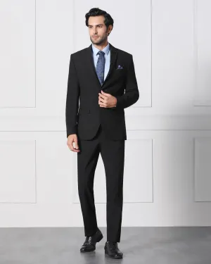 Must Haves Two Piece Black Solid Formal Suit - Jerret