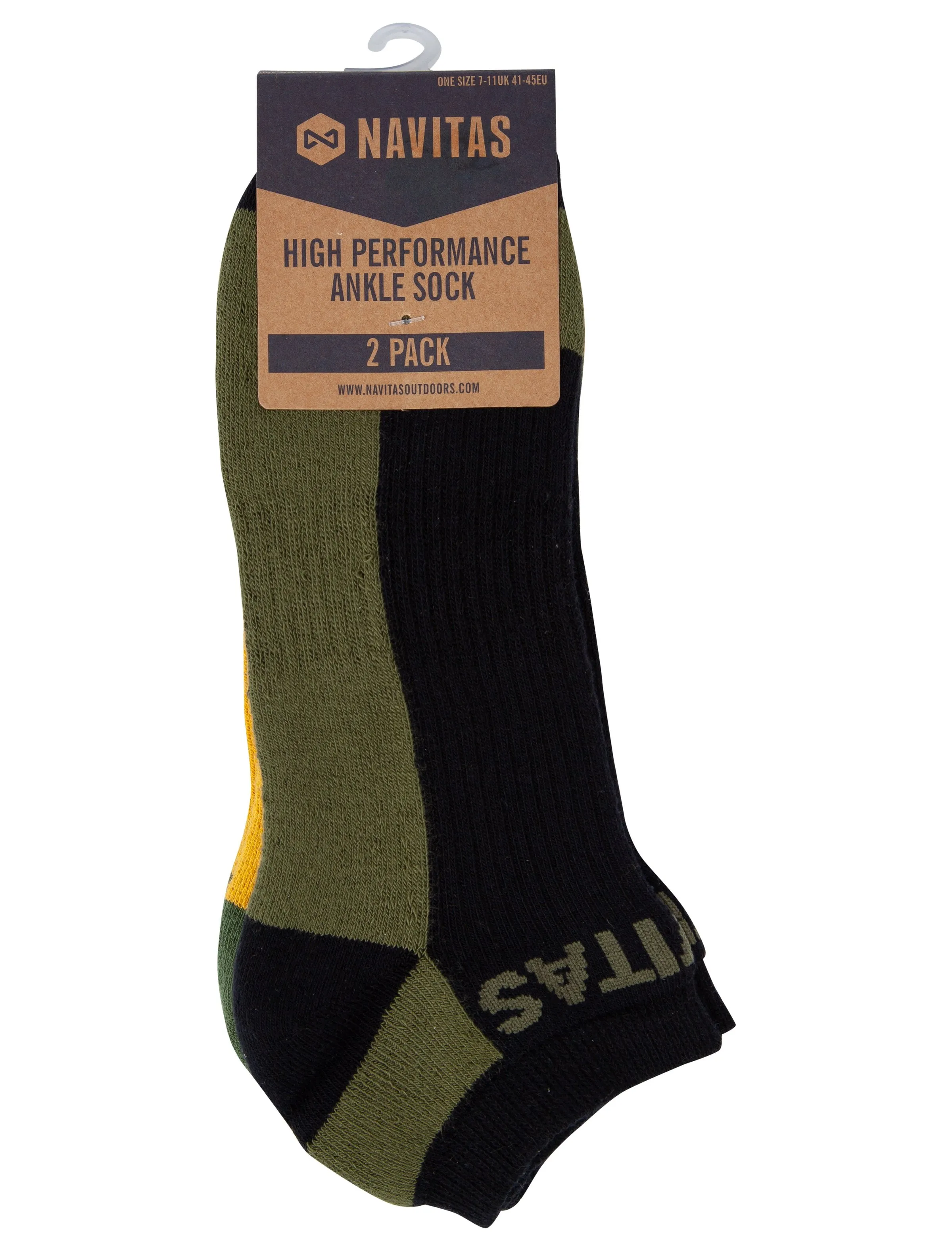 Navitas Coolmax Ankle Sock Twin Pack 7-11