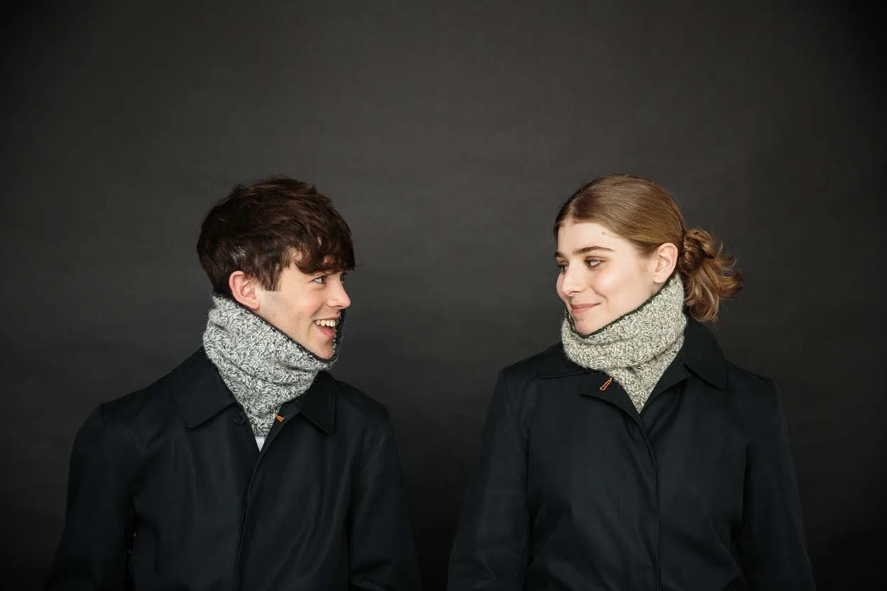 Navy Grey Merino Snug